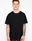 mens tee cheap blank t shirts oversized with roll sleeves factory wholesale
