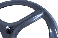 700c ud/matt tri-spokes carbon clincher wheel with 66mm for road racing bike &track bike