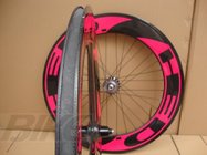 New700c China cheap 70mm front tri-spokes&88rear carbon clincher wheelsets for track bike