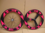 New China YOUNGFAN BIKE front tri-spokes&88rear carbon clincher wheelsets for track bike