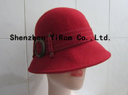 YRWF14002  cloche hat, lady's hat,felt hat