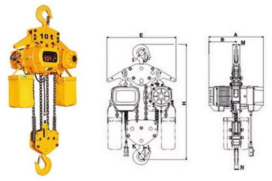 Yuantai fixed type 3T Single Chain type electric chain hoist with hook