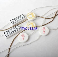 China Factory Custom LOGO Lock Hang Tag Plastic Seal String For Garment supplier
