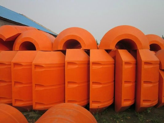 China high buoyancy dredging floater with PU foam filled supplier