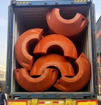 China corrosion resistance pipeline floats for offshore dredging ID200*OD600*L700 supplier