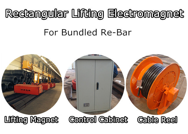 Rectangular Lifting Electromagnet for Bundled Re-bar