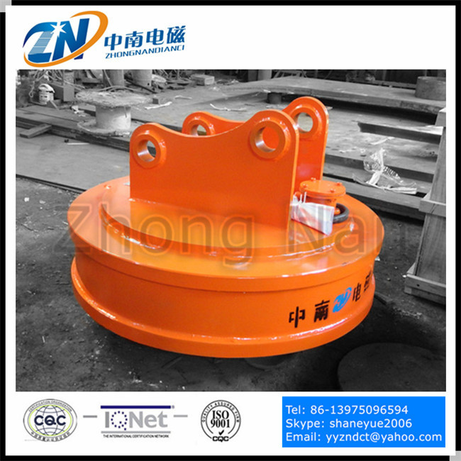 diameter 1650 mm lifting magnet for excavator installation EMW-165L/1