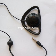 Single-side earphone with Mic and 4-pole plug ear hook headphone for tour guide system