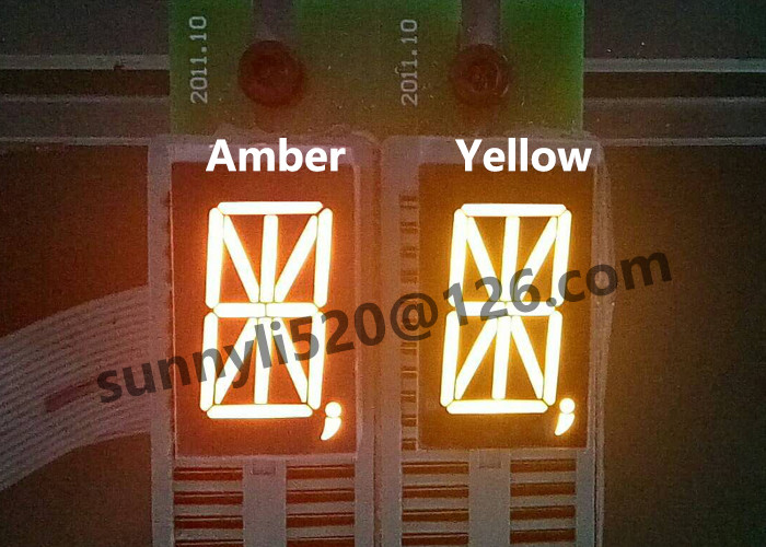 Top quality 0.8" signle digit 16 7 segments led display with super amber orange 600-602nm