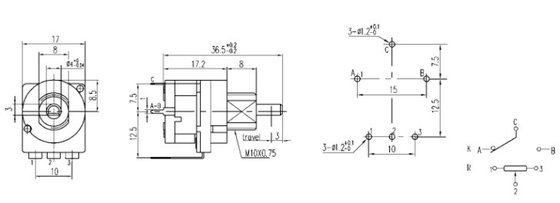 16mm rotary potentiometer, carton potentiometer with metal shaft, potentiometer with switch