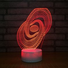 China new special gift item  Crackle base 3D acrylic led small night light, small led table lamp  with 7 colors supplier