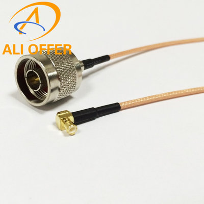 China High Quality MCX Male Right Angle Switch N Male Plug Pigtail with 15cm RG316 Cable,MCX to N Single Pigtail supplier