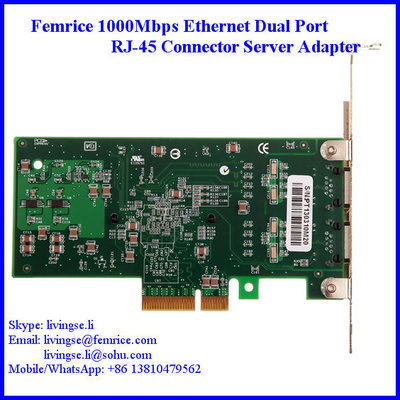 China Femrice 1000Mbps RJ-45 Connector Gigabit Ethernet Server Network Card 10002PT supplier