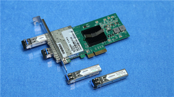 China Femrice Quad Port PCIex 4 Server Adapter 1G Gigabit Ethernet Server Network Interface Card Fiber Optic SFP Slot Lan Card supplier