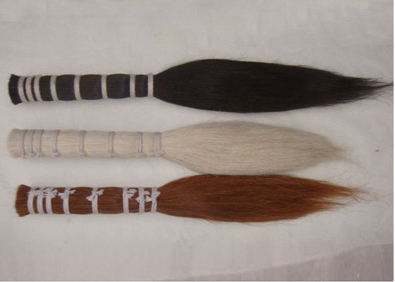 China 5 Inch Single Drawn Brown Black Horse Hair For Making Pen Brush supplier