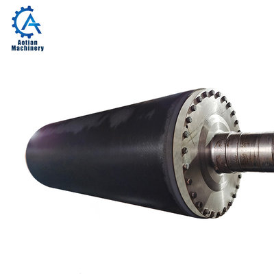 Fourdrinier Paper Machine Jumbo Grooved Rubber Press Roll Blind Drill Roll