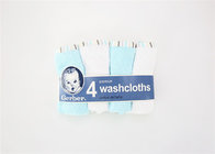 Pure cotton Fabric Baby Bath Washcloths Breathable Suitable Dry 9x9&quot;