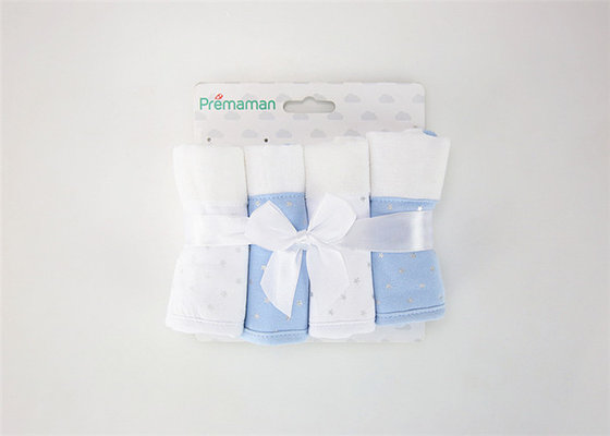 100 Organic Cotton Baby Washcloths , 370GSM Velour White Baby Washcloths