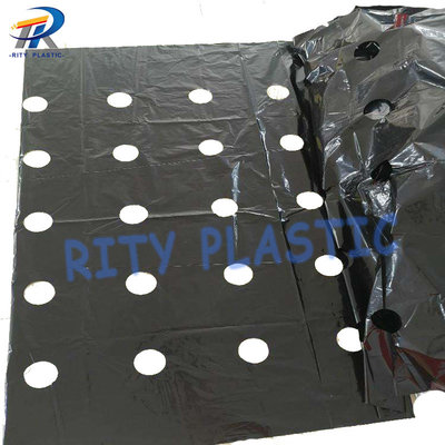 China Black LDPE Agricultural Films Greenhouse Mulch Film With hole supplier