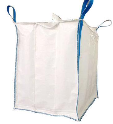 China Antistatic PP Woven Sack Bags , 4 Loops Fibc Baffle Bulk Packaging Bags supplier