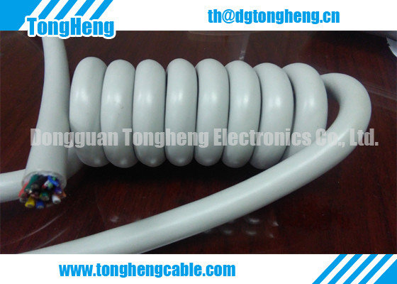 China Medical Device Long Lasting Customized Retractable Cable Grey Jacketed supplier
