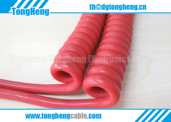 China Tear Resistant Highly Flexible Industrial Machinery Customized Curly Cable supplier
