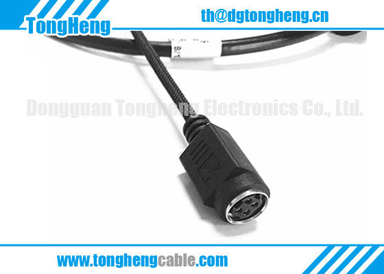 China Cable Assemblies 4P Mini Power Din Connector Moulded T-009 supplier