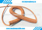 Orange Colour TPE Sheath Custom Spiral Retractable Cable with UL Approval Mark supplier