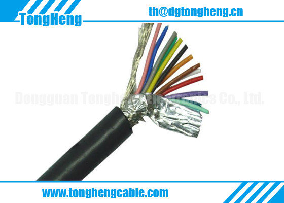 Halogen Free And Copper Spiral Shielded Customized PUR Cable With Drain Wire supplier