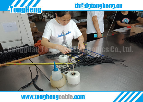 Screen Shielded 1000V Heavy Duty Use Customized Spiral Cable supplier