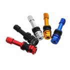 Colorful Aluminium Car Tyre Valve Stem Straight Mouth With Black Dust Caps