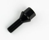 Heat Treated BMW Conical Lug Bolts Black Color With 1.10 Inch Shank Length