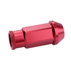 Durable Aluminum Wheel Lug Nuts Red Color For Fiesta / Toyota / Camry