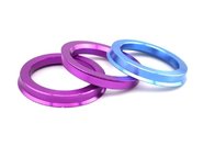 Recyclable 60.1 To 66.1 Aluminum Hub Rings CNC Machined Blue / Purple Color