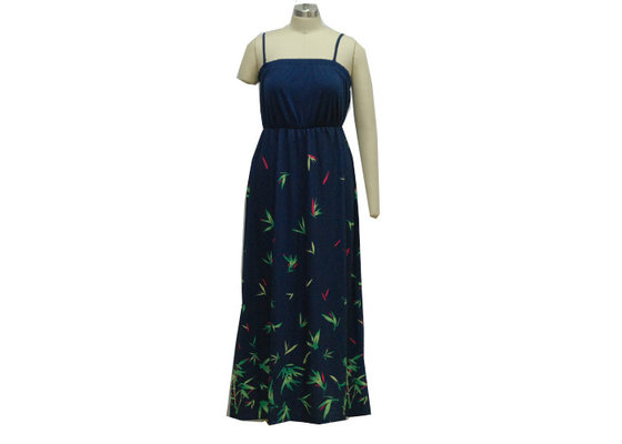 China Elastine Waist Gradient Womens Slip Dress , Viscon Summer Casual Maxi Dresses supplier