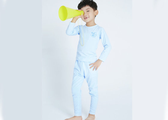 China 2 Pieces Boys Pajama Set , Boys Sleepwear Sets 100% Cotton Interlock Piece Dye supplier