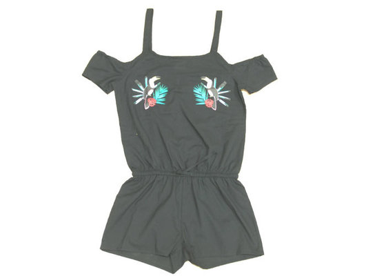 China Strappy Ladies Holiday Jumpsuit , One Piece Shorts Jumpsuit Customized Logo supplier