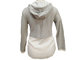 Lightweight Grey Ladies Zip Up Hoodies , 100% Cotton Womens Zip Up Sweatshirts supplier