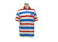 Customized Yarn Dyed Polo T Shirts , Red White And Blue Striped Polo Shirt supplier