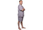 Mens Sping Woven 100 Cotton Pajamas Short Sleeve Short Pant Weven Colours Vertical Stripe supplier