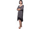 Black Sleepwear Night Dress Viscose Elastane Jersey Ladies Summer Pajamas With Solid Bnad supplier