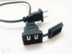 Hot sale 2pin black 10A extension power cable  0.5m-10m copper power extension cord supplier