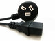 Best 10A/16A  3pin black two side  power cable  0.5m-10m copper power cord supplier
