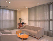 Elegant light control dreamlike curtain grey Shangri la blind vertical with Smart home system app/with manual chain rope
