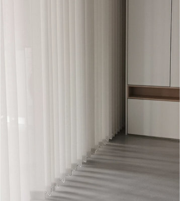 Waterproof flame retardant voile blind white vertical blind and curtain customized for home office