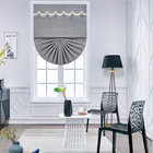 European style fan shape grey Roman blind track modern simple Customized living room dining room solid color