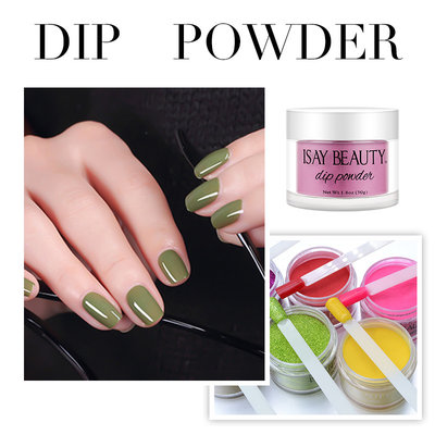 China healthy and simply nail art glitter night glow powder dipping nails system supplier