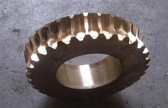 China CNC turning , Gear hobbing services Mechanical Precisio Brass Gear Worm Wheel supplier