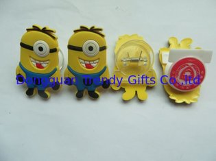China Multifunctional Cute Minions Soft PVC Bookmark / Paper File Holder / Nets Clip Accept Custom Other Shapes For Promotion supplier