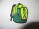 Cool School Boys Girls Backpack Shape Soft PVC Magnet Fridge Magnet In Yellow Green Color For Bag Company Advertisement supplier